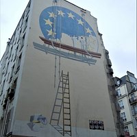 La fresque sur l'immeuble
