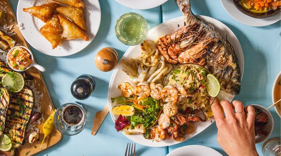Seafood plate for two
