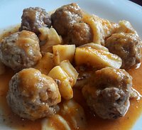 Albóndigas con sepia.