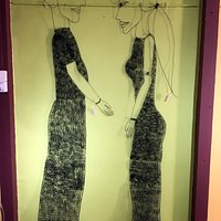 Larger than life size wire sculpture