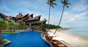 Nora Buri Resort & Spa in Chaweng, image may contain: Hotel, Resort, Pool, Villa