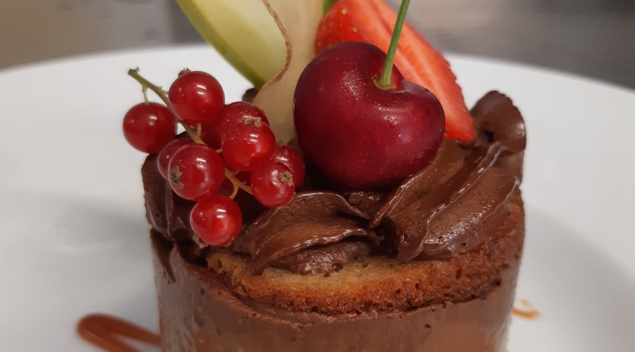 mousse chocolat, biscuit aux épices