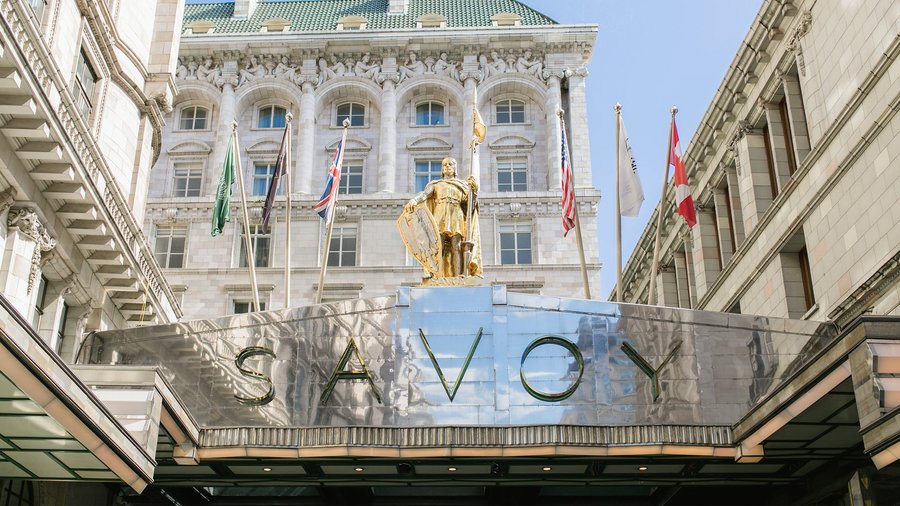 The iconic entrance of The Savoy