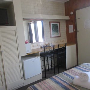 our room - including a fridge, tv and basics.