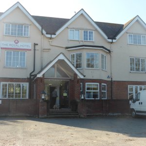 Hotel entrance from carpark