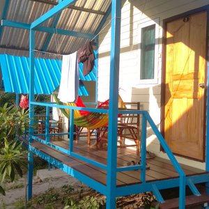 The outside of one of our bungalows