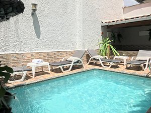 Molicie Hotel Spa in Medellin, image may contain: Chair, Backyard, Villa, Pool