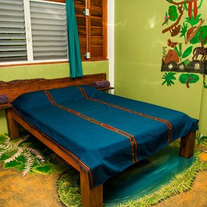 Queen bed in each room