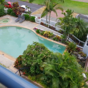 A very enticing pool area