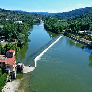 View of Martellina and the river from drone