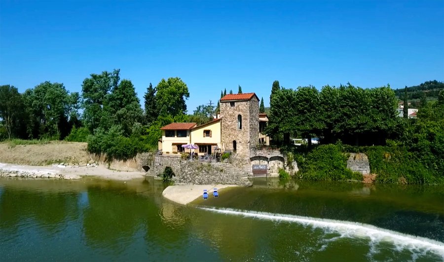 View of Martellina and the river with the solarium