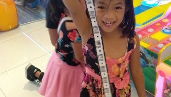 Kids collecting tickets at the arcade games