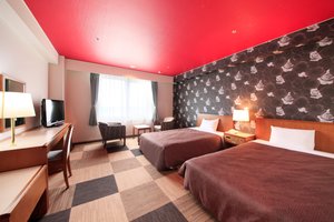 Quintessa Hotel Iseshima in Shima, image may contain: Hotel, Monitor, Bed, Furniture