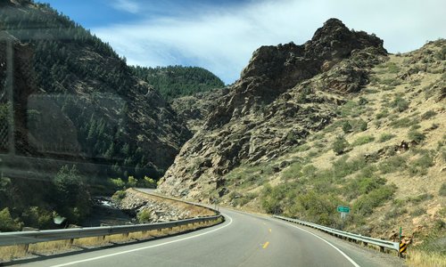 Scenic, winding road to Black Hawk along Hwy 6/119