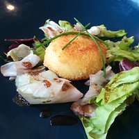 mozza panée, petits légumes