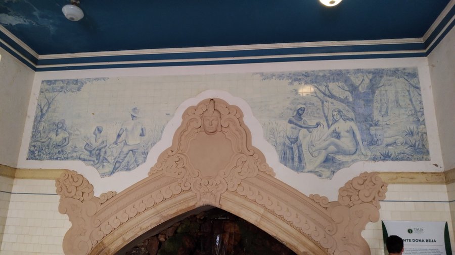 Detalhe dos azulejos.