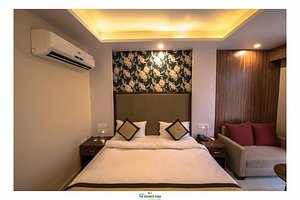 Hotel the Vedanta Sara in Todabhim, image may contain: Interior Design, Home Decor, Bed, Cushion
