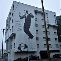 La fresque sur l'immeuble
