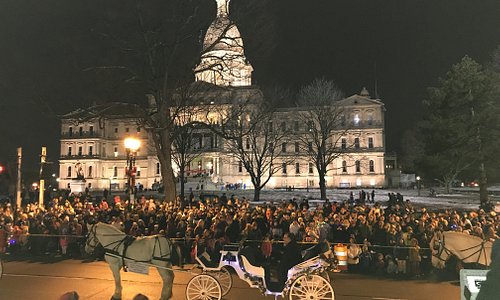 Silver Bells in the City parade prior to the lighting of Michigan's official Christmas tree!
