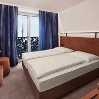 Doppelzimmer mit allem Komfort im H2 Hotel München Olympiapark 