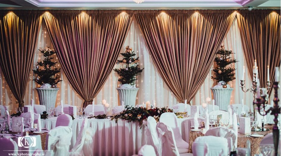 Our stunning Ballroom ready to accommodate a winter wedding.