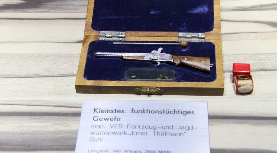 Das kleinste funktionsfähige Gewehr, aus der Sammlung Arfmann (ehem. Museumsdirektor)