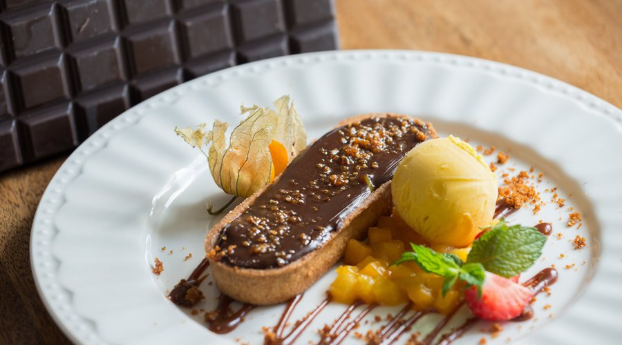 tartelette ganache chocolat passion et nougatine