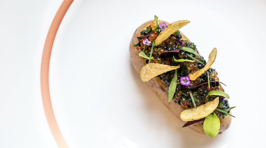 Potato and roe, dulse beurre blanc