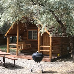 1 Rm Rustic Camping Cabin at Alamosa KOA.  Enjoy the camping experience in comfort.  Pet Friendly.