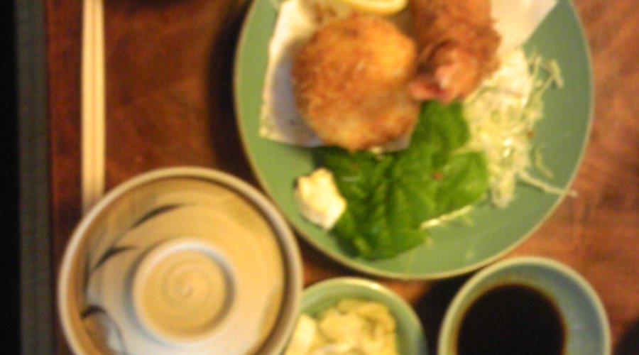 カニクリームコロッケ定食
