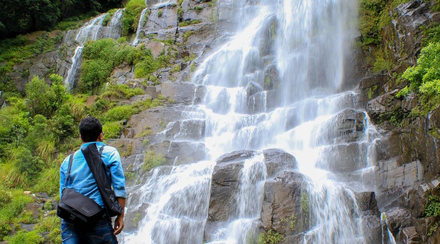 Tyrshi Falls is one of the most beautiful falls in Meghalaya. Its mostly because you can feel its beauty from up close. It may not seem much from the above once you arrive but, after you take the 200 odd steps down the stairs you will be mesmerized by its sheer force and beauty.

Its a great place to spend hours and hours with your friends and there will be very few people to bother you. Even the locals don't know much of the place. It is really a true hidden gem.