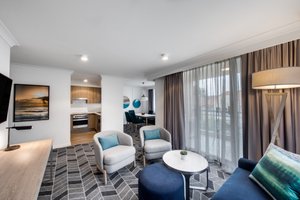 Adina Apartment Hotel Coogee Sydney in Coogee, image may contain: Living Room, Home Decor, Monitor, Screen