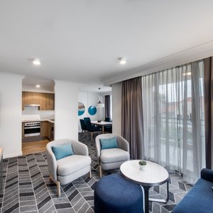 Adina Apartment Hotel Coogee Sydney in Coogee, image may contain: Living Room, Home Decor, Monitor, Screen