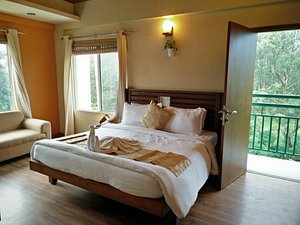 Grand Plaza Munnar in Munnar, image may contain: Plant, Bed, Furniture, Balcony
