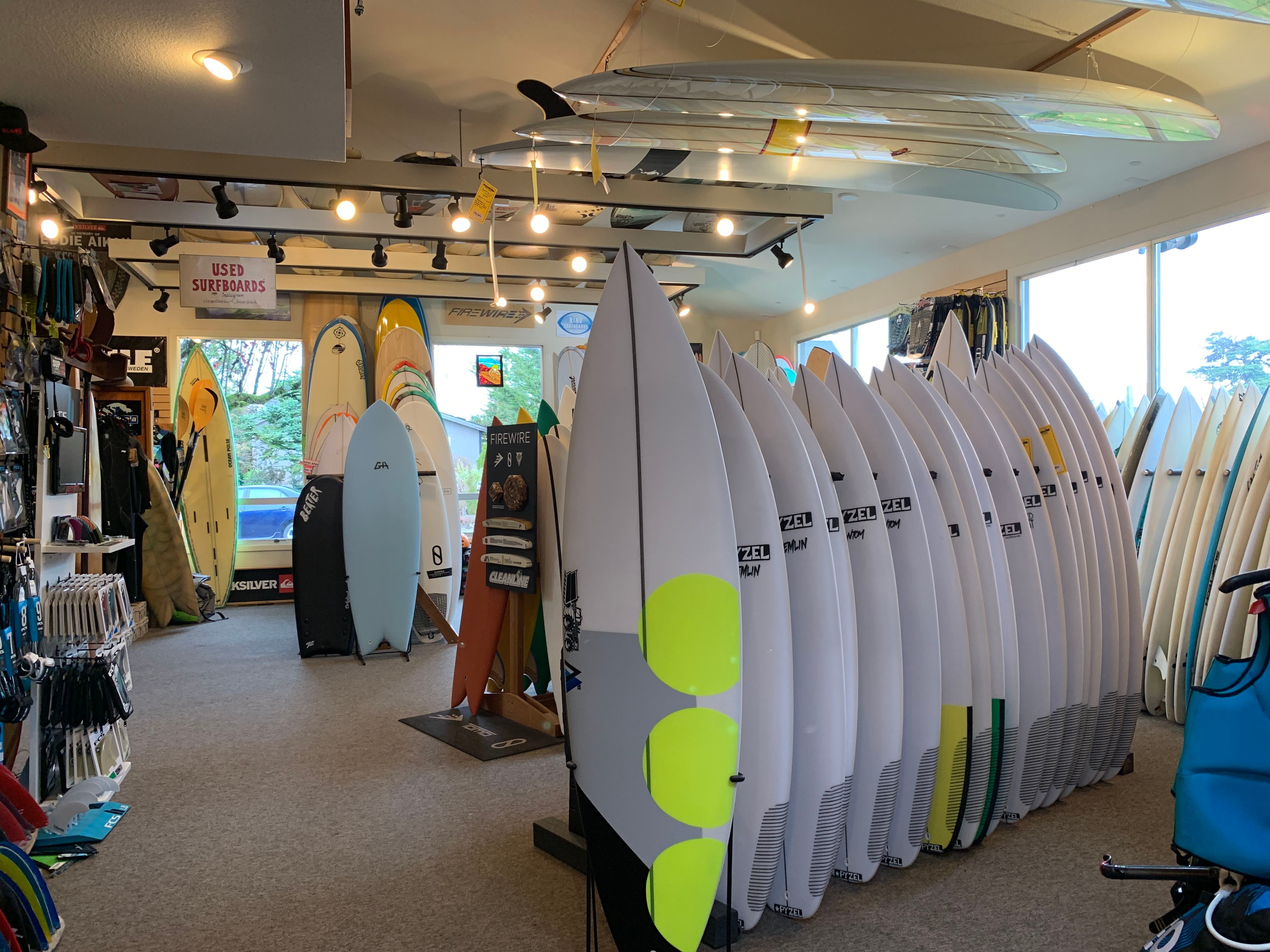 Clean lines on sale surf shop