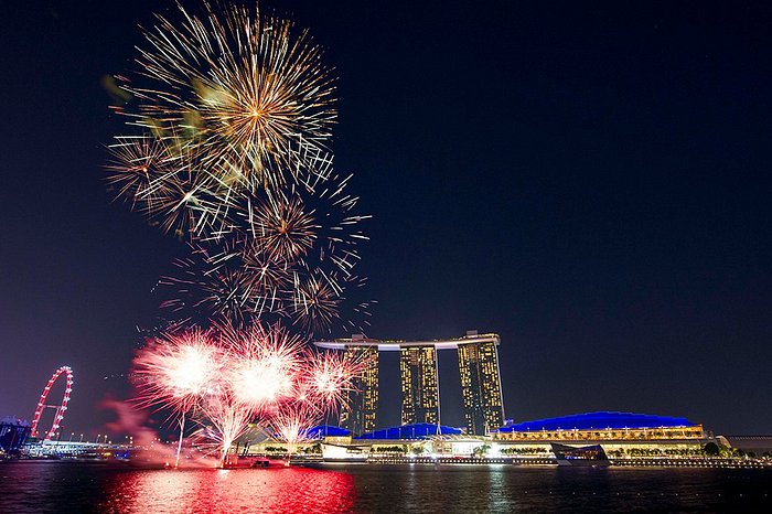 Marina Bay Sands - National Day fireworks