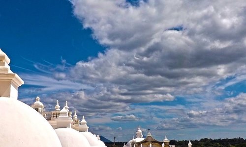 Roof top cathedral of Leon, Nicaragua