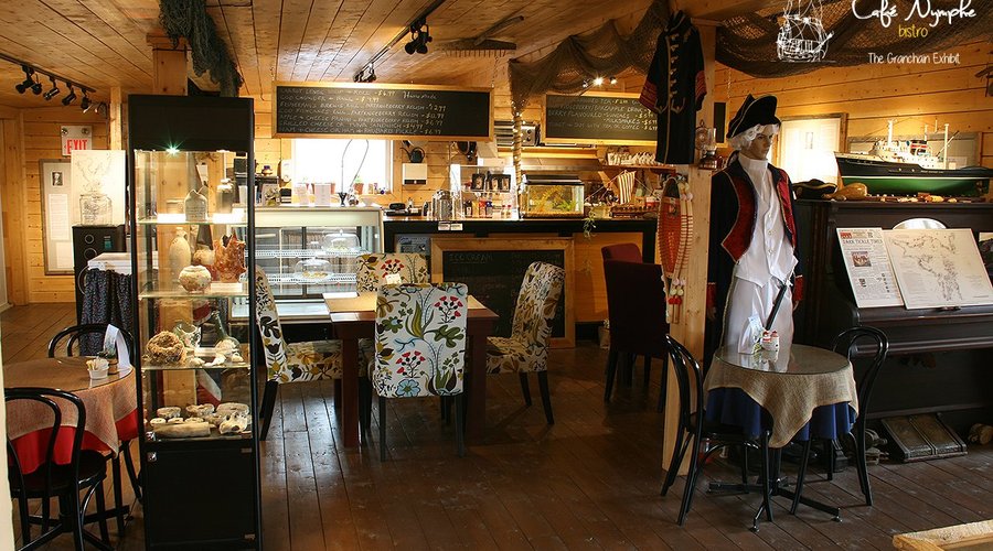 Cafe Nymphe on the upper floor of The Dark Tickle Company