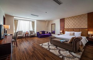 Nesta Hanoi Hotel in Hanoi, image may contain: Flooring, Home Decor, Wood, Penthouse