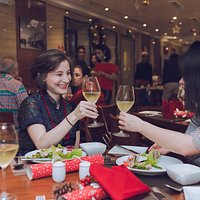 Christmas Party 24/12/2018. Buffet included free flow wine, beer, soft drink, and live entertainment.