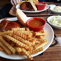 Chef's Special consist of 1/4 chicken, cole slaw, gravy, half a bun & a choice of French fries or mash potatoes. Free re-fill of cole slaw and gravy included in cost.