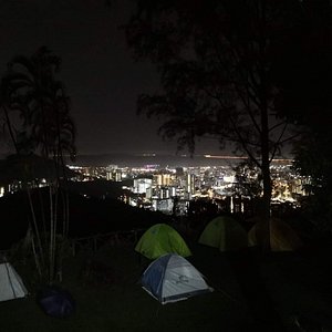 Camping at the hill Penang