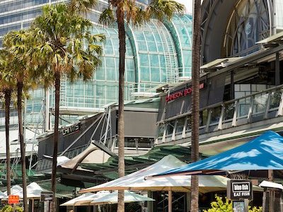 Restaurants along the waterfront