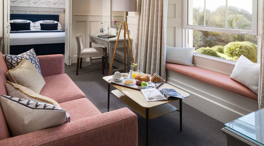 Signature Suite (room 6) at Budock Vean Hotel by the Helford River in Cornwall