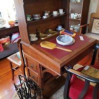 Excellent condition Davenport desk with the original back shelf...1860's...