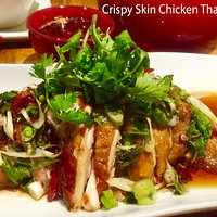 Crispy skin chicken with Thai sauce