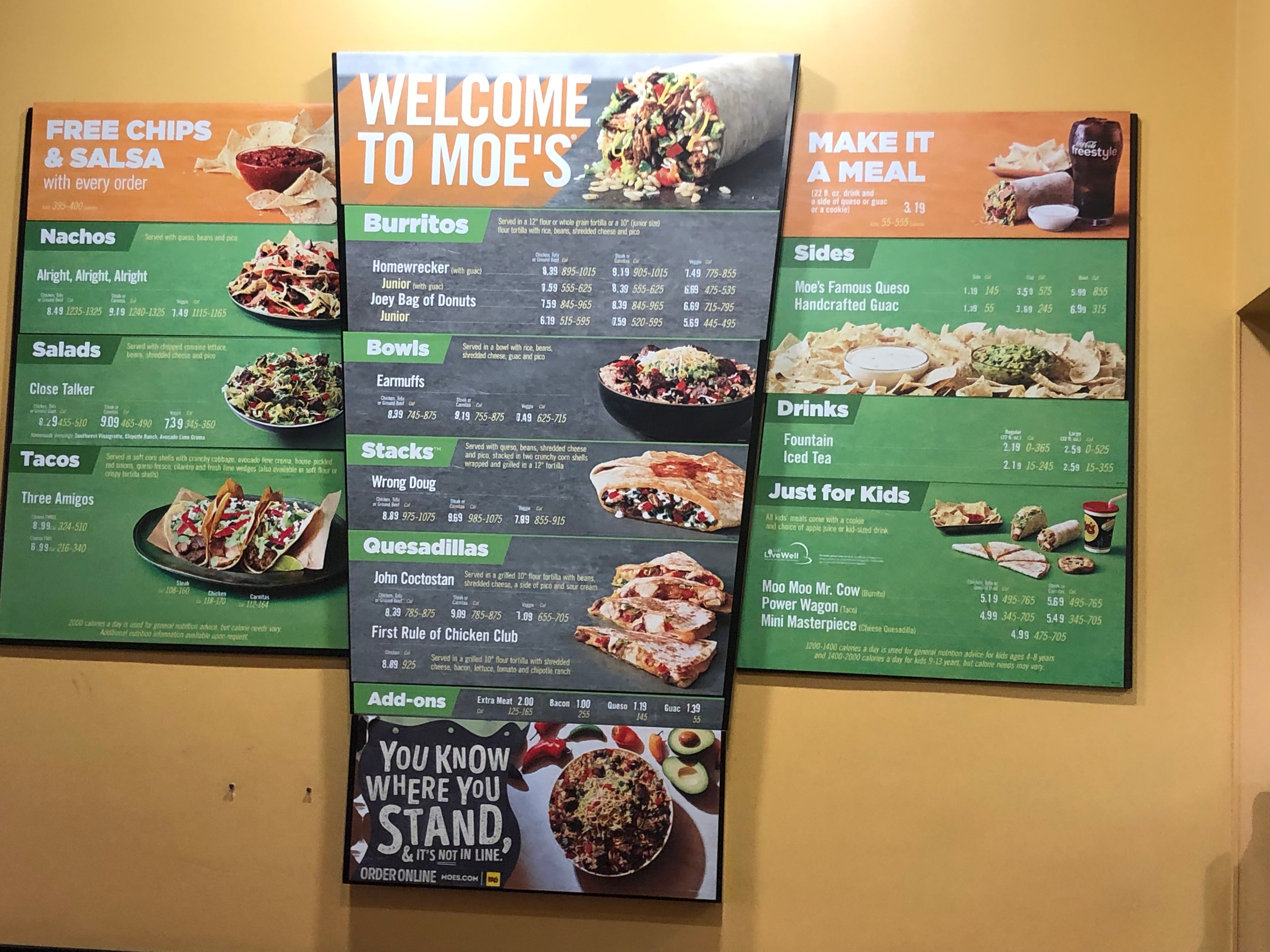 Moe's menu near me hotsell