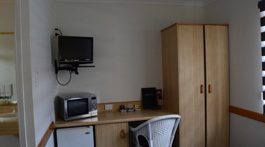 Some of the facilities available in the rooms such as coffee,tea, t.v. and wardrobe space