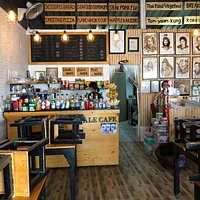 Whale cafe is located on Tawaen beach in Koh Larn island. It have a beautiful ocean view and beautiful paintings inside. They serve both Thai food and farang food. It is a very clean restaurant and have friendly staff.