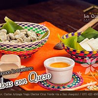 Habas con queso son una gran opcion como entrada